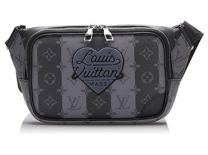 Black Louis Vuitton Monogram Eclipse Stripes Modular Sling Bag Cloth  ref.1443703