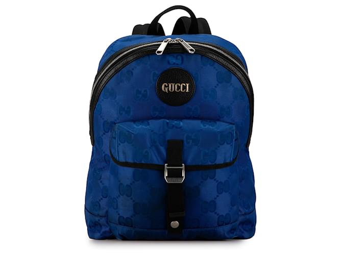 Blue Gucci GG Nylon Off The Grid Backpack Crossbody Bag Leather  ref.1443715