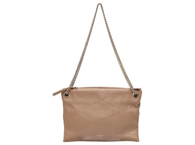 Sugar Sand Lanvin Medium Leather Shoulder Bag  ref.1443747