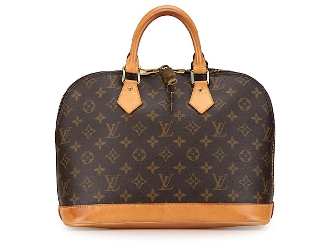 Braune Louis Vuitton Monogramm Alma PM Handtasche Leder  ref.1443758