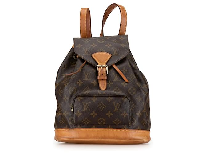 Mochila Montsouris PM Monograma Louis Vuitton marrom Couro  ref.1443760