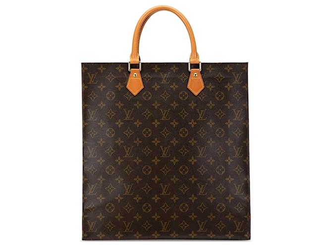 Braune Louis Vuitton Monogram Sac Plat Tote Bag Leder  ref.1443762