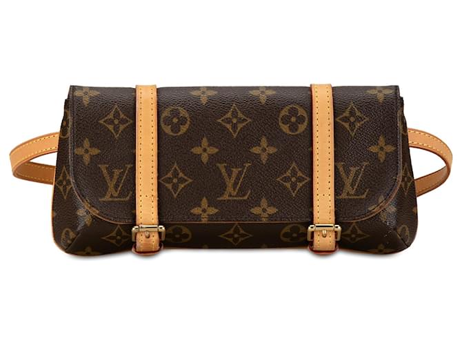 Brown Louis Vuitton Monogram Pochette Marelle PM Belt Bag Leather  ref.1443787