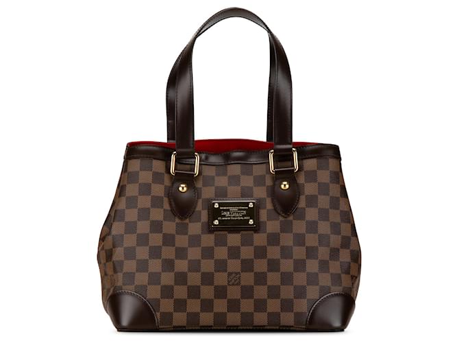 Brown Louis Vuitton Damier Ebene Hampstead PM Tote Bag Leather  ref.1443853