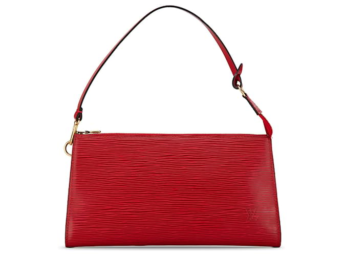 Bolso de hombro Pochette Accessoires Epi rojo Louis Vuitton Roja Cuero  ref.1443935