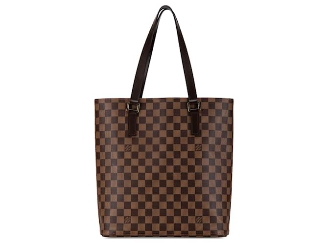 Bolso de hombro Louis Vuitton Damier Ebene Vavin GM marrón Castaño Cuero  ref.1443968