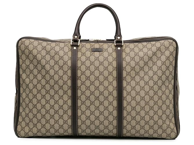 Sac de voyage Gucci GG Supreme beige Cuir  ref.1443977