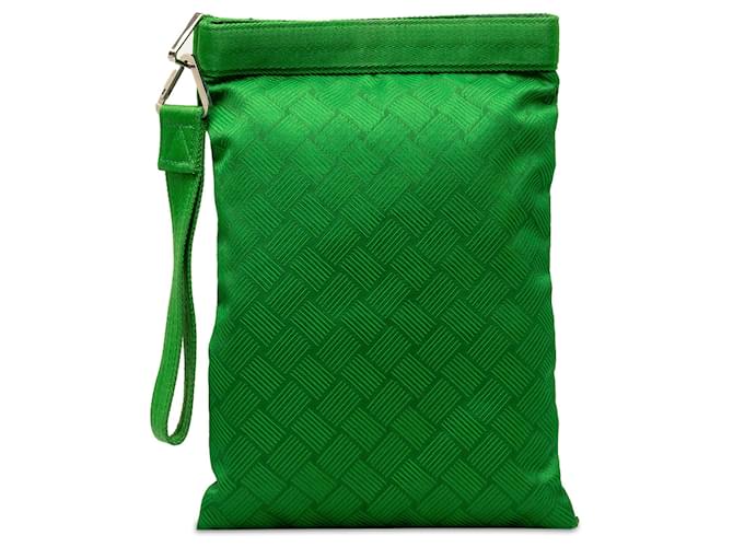 Pochette en nylon verte Bottega Veneta Synthétique  ref.1444013