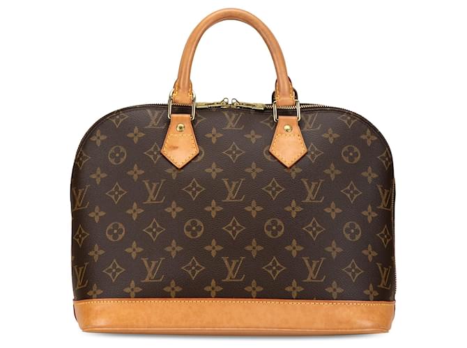 Braune Louis Vuitton Monogramm Alma PM Handtasche Leder  ref.1444034