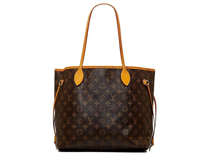 Sac tote Neverfull MM Monogram Louis Vuitton marron Cuir  ref.1444144