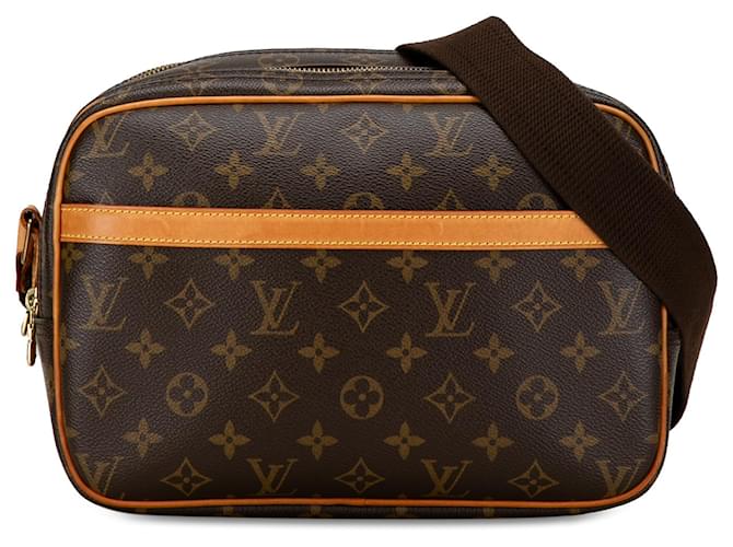 Brown Louis Vuitton Monogram Reporter PM Crossbody Bag Leather  ref.1444177