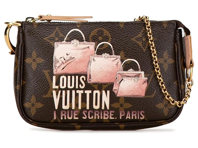 Brown Louis Vuitton Monogram Affiche Mini Pochette Accessoires Shoulder Bag Cloth  ref.1444191