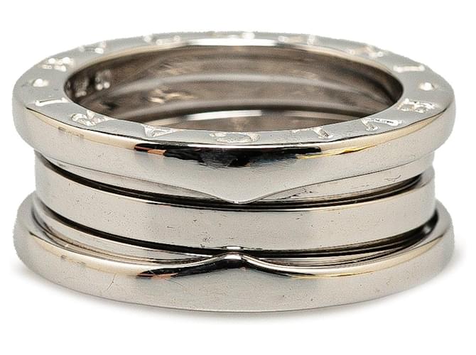 Bulgari Silver Bvlgari 18K White Gold B.Zero1 Three Band Ring Silvery  ref.1444208