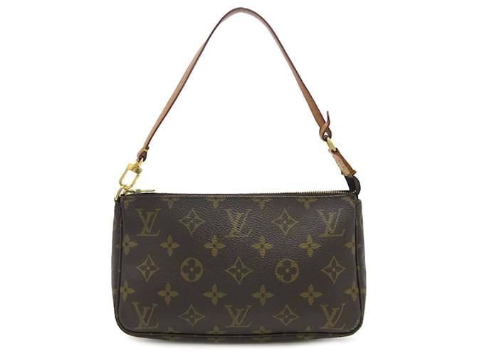 Brown Louis Vuitton Monogram Pochette Accessoires Shoulder Bag Leather  ref.1444214