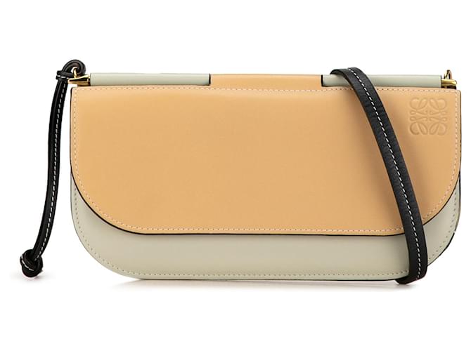 Graue LOEWE Gate Pochette Umhängetasche Leder  ref.1444346