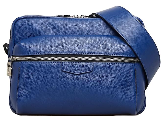 Borsa a tracolla PM Outdoor Taiga blu di Louis Vuitton Pelle  ref.1444362