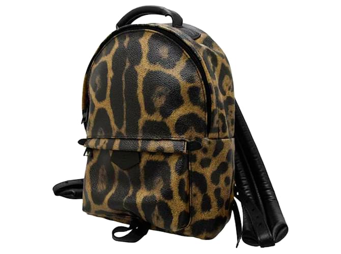 Brauner Louis Vuitton Wild Animal Palm Springs PM Rucksack Leder  ref.1444377