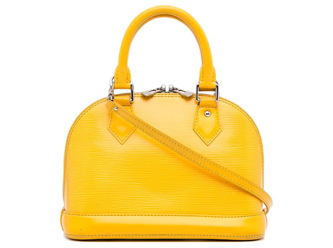 Yellow Louis Vuitton Epi Alma BB Satchel Leather  ref.1444408