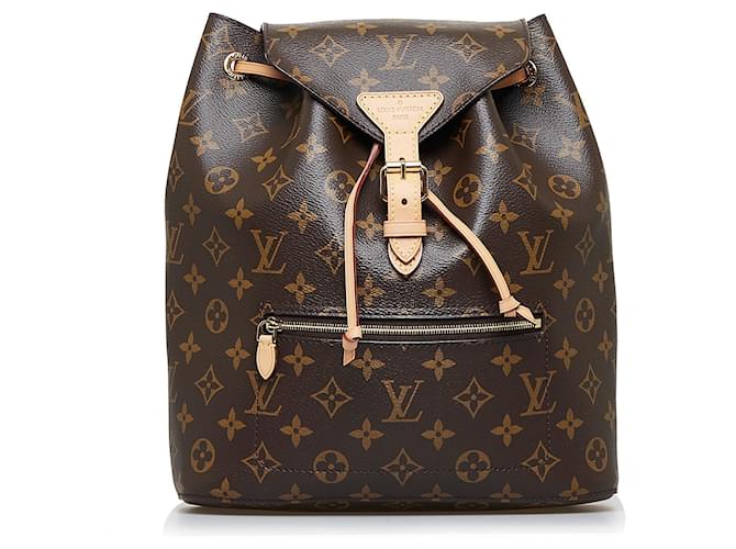 Sac à dos Montsouris NM Monogram Louis Vuitton marron Toile  ref.1444433