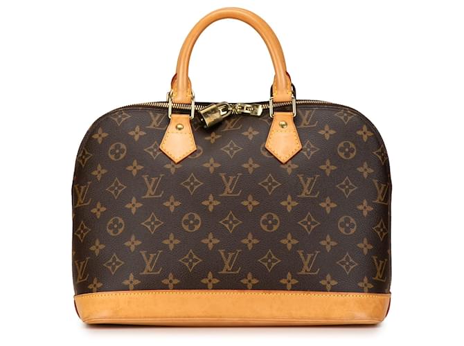 Bolso de mano Alma PM Monograma Louis Vuitton marrón Castaño Cuero  ref.1444477