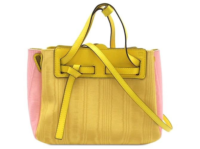 Bolsa Lazo Mini de nylon amarelo da LOEWE Couro  ref.1444496