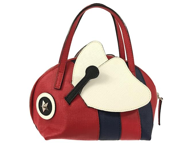 Red Gucci Leather Childrens Zoo Bee Bag  ref.1444497