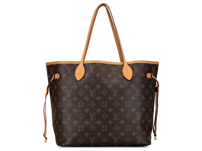 Braune Louis Vuitton Monogram Neverfull MM Tote Tasche Leder  ref.1444551