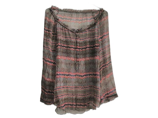 Túnica Isabel Marant de seda de chifón Multicolor