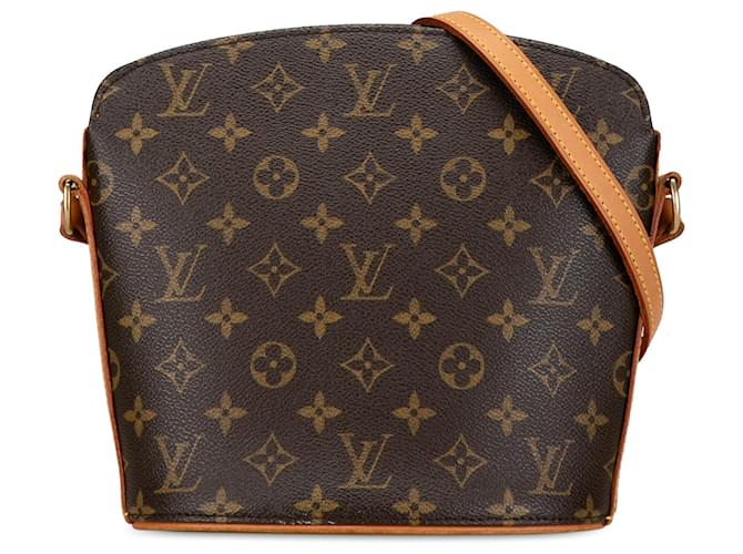 Louis Vuitton Brown Monogram Drouot Leather Cloth  ref.1444936