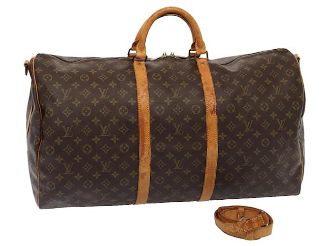 LOUIS VUITTON Monogram Keepall Bandouliere 60 Boston Tasche M41412 LV Auth 79096 Monogramm Leinwand  ref.1445045