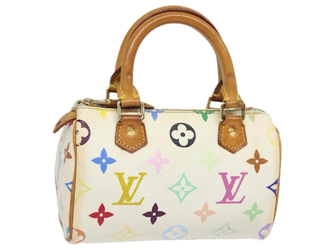 LOUIS VUITTON Mini Speedy Handtasche Multicolor Monogramm Weiß M92645 Auth 79012  ref.1445046