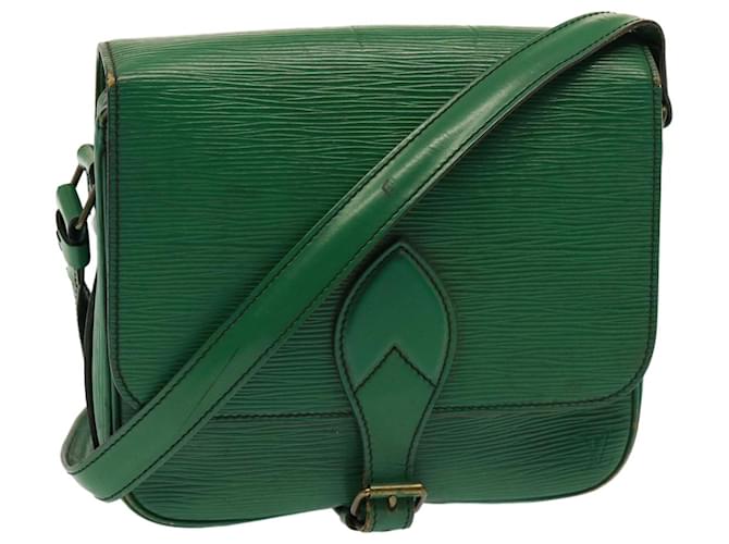 LOUIS VUITTON Epi Cartouchiere MM Shoulder Bag Green M52244 LV Auth 78113 Leather  ref.1445049