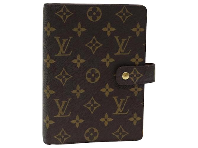 LOUIS VUITTON Monogram Agenda MM Day Planner Cover R20105 LV Auth 78887 Cloth  ref.1445087