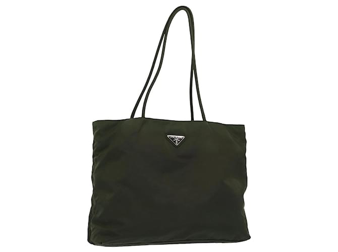 PRADA Sac Tote Nylon Kaki Auth 79522  ref.1445166