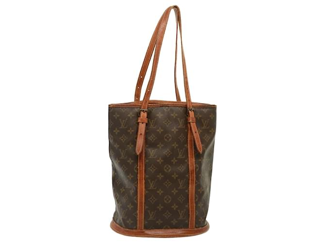 LOUIS VUITTON Monogram Bucket GM Schultertasche M42236 LV Auth 