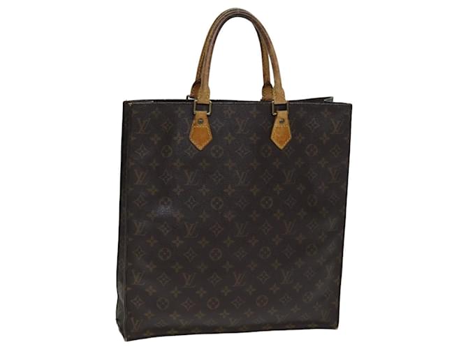 LOUIS VUITTON Sac Plat Monogram Borsa a Mano M51140 LV Auth 79832 Monogramma Tela  ref.1445183