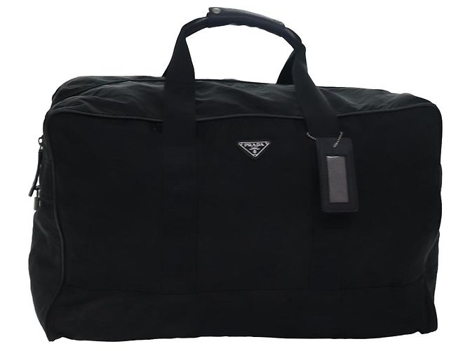 PRADA Bolsa Boston Esmalte 2way Preta Auth bs15045 Preto