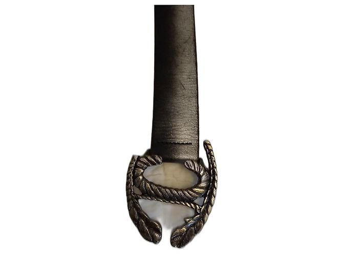 Roberto Cavalli Ledergürtel schwarz