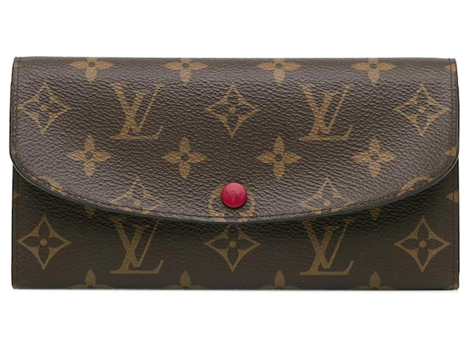 Cartera Emilie Monograma Marrón Louis Vuitton Castaño Lienzo  ref.1445598