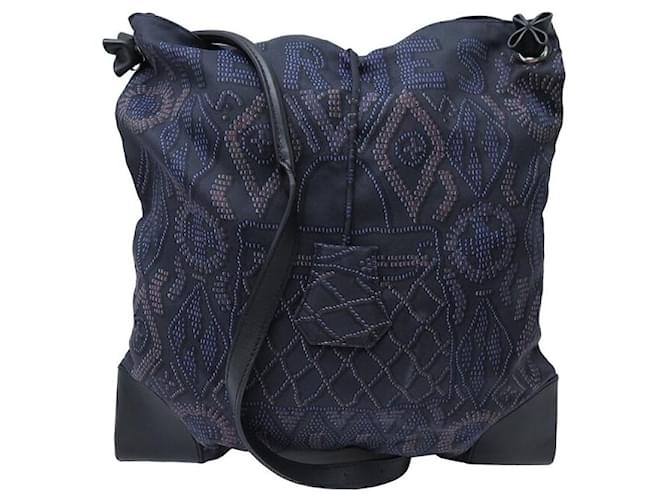 Hermès NEUF SAC A MAIN HERMES SILK CITY KELLY EN PERLES BANDOULIERE SOIE NOIRE HAND BAG Bleu Marine  ref.1445693