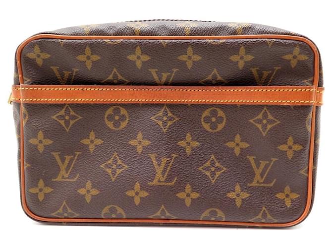 VINTAGE LOUIS VUITTON COMPIEGNE 25 M51847 MONOGRAM NECESSAIRE Marrom Lona  ref.1445717