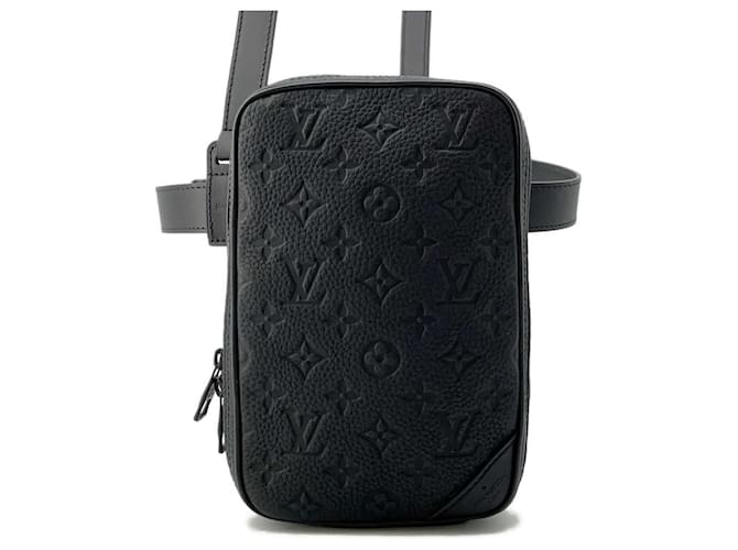 Bolso de hombro de piel Taurillon con monograma de Louis Vuitton Negro Cuero Charol  ref.1446127