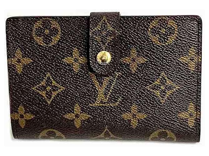 Louis Vuitton Monogram Portefeuille Viennese M61674 Bi-fold Wallet for Women Brown Patent leather  ref.1446180