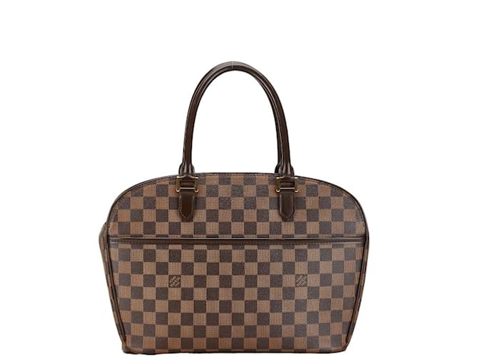 Bolsa de mão horizontal Damier Saria Louis Vuitton N51282 Marrom Damier ebene Couro Plástico  ref.1446239