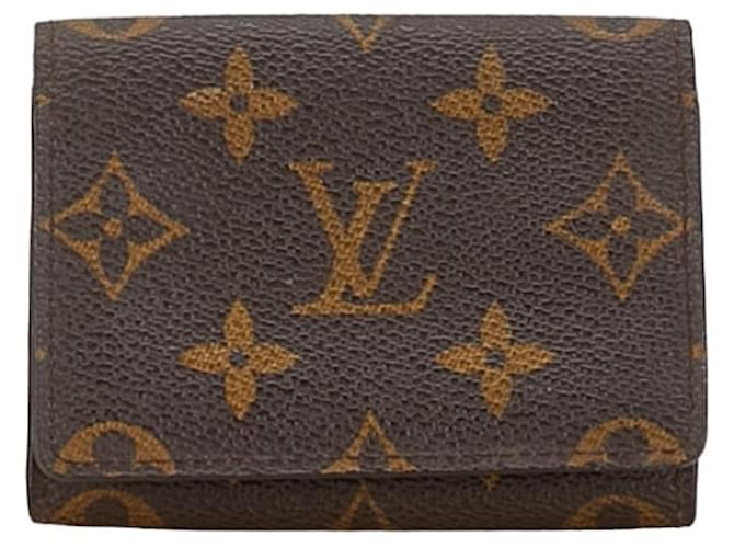 Portacarte a busta Monogram Louis Vuitton per donne Marrone Pelle Plastica  ref.1446248