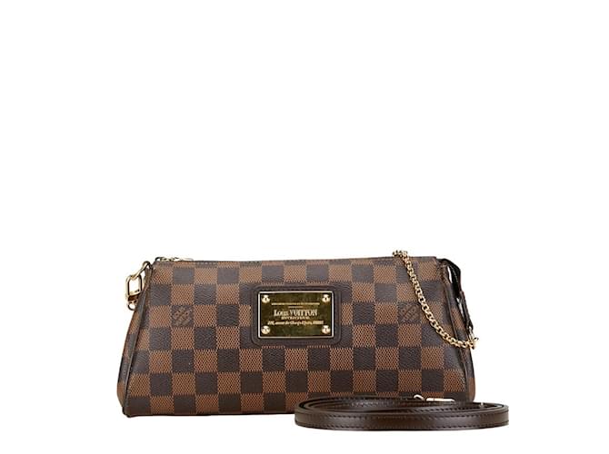 Louis Vuitton Damier Eva Chain Handbag - Brown PVC Leather Plastic  ref.1446269