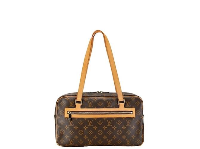 Louis Vuitton Monogram Cite GM Handbag - Brown PVC Leather Plastic  ref.1446291