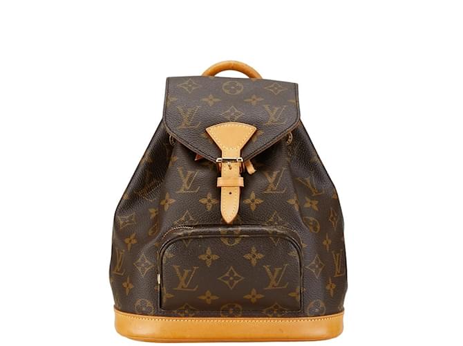 Sac à dos Louis Vuitton Monogram Montsouris PM - Cuir PVC marron Plastique  ref.1446298