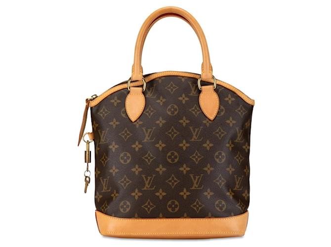 Sac à main Louis Vuitton Monogram Lockit Cuir Plastique Marron  ref.1446307