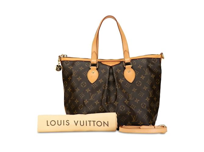 Bolsa de Ombro Monogram Palermo PM da Louis Vuitton Marrom Couro Plástico  ref.1446326